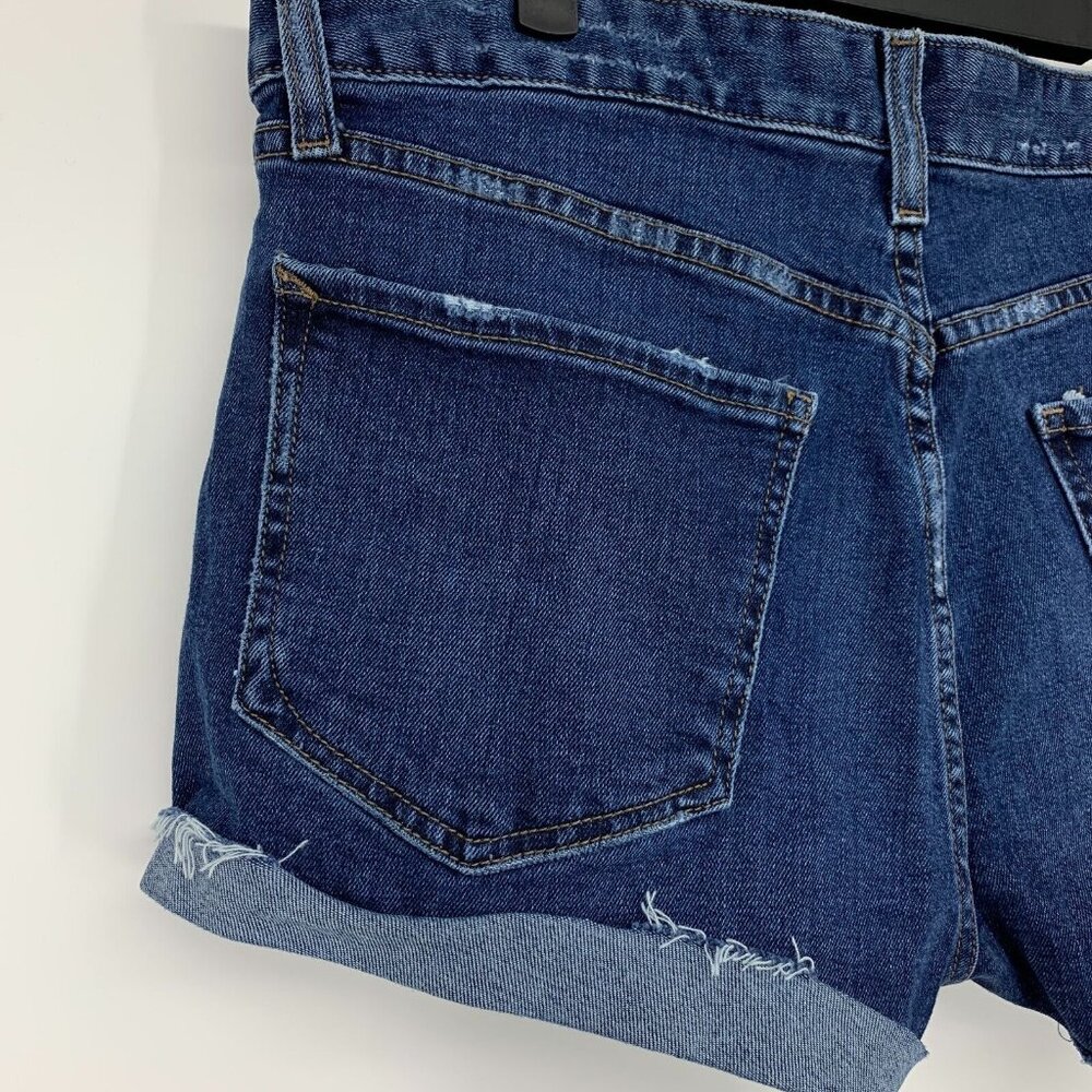 Express Denim Shorts Relaxed Low Rise Shortie Blue Jean Cuffed - Picture 9 of 10